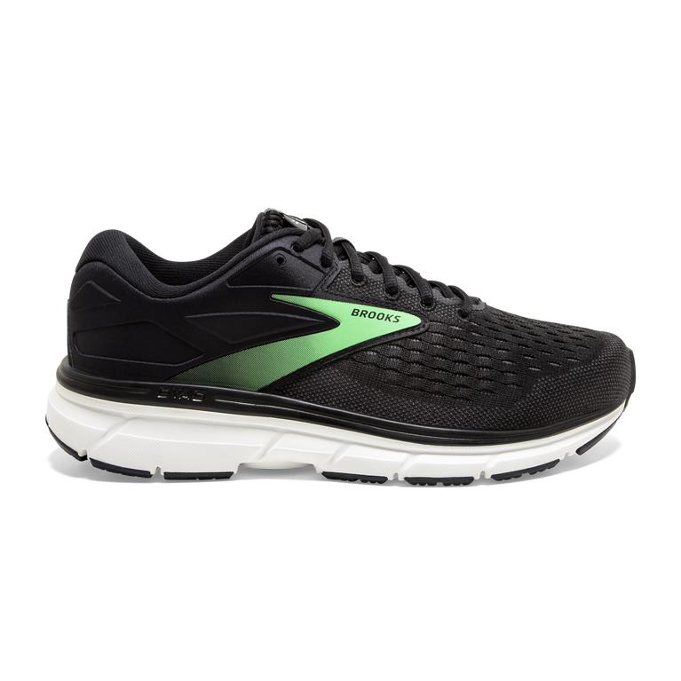 Brooks Dyad 11 Womens Road Running Shoes - Black/Ebony/grey Charcoal/Green - Indonesia (FKXN-31497)